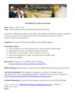 Food Safety for Small‐scale Farmers